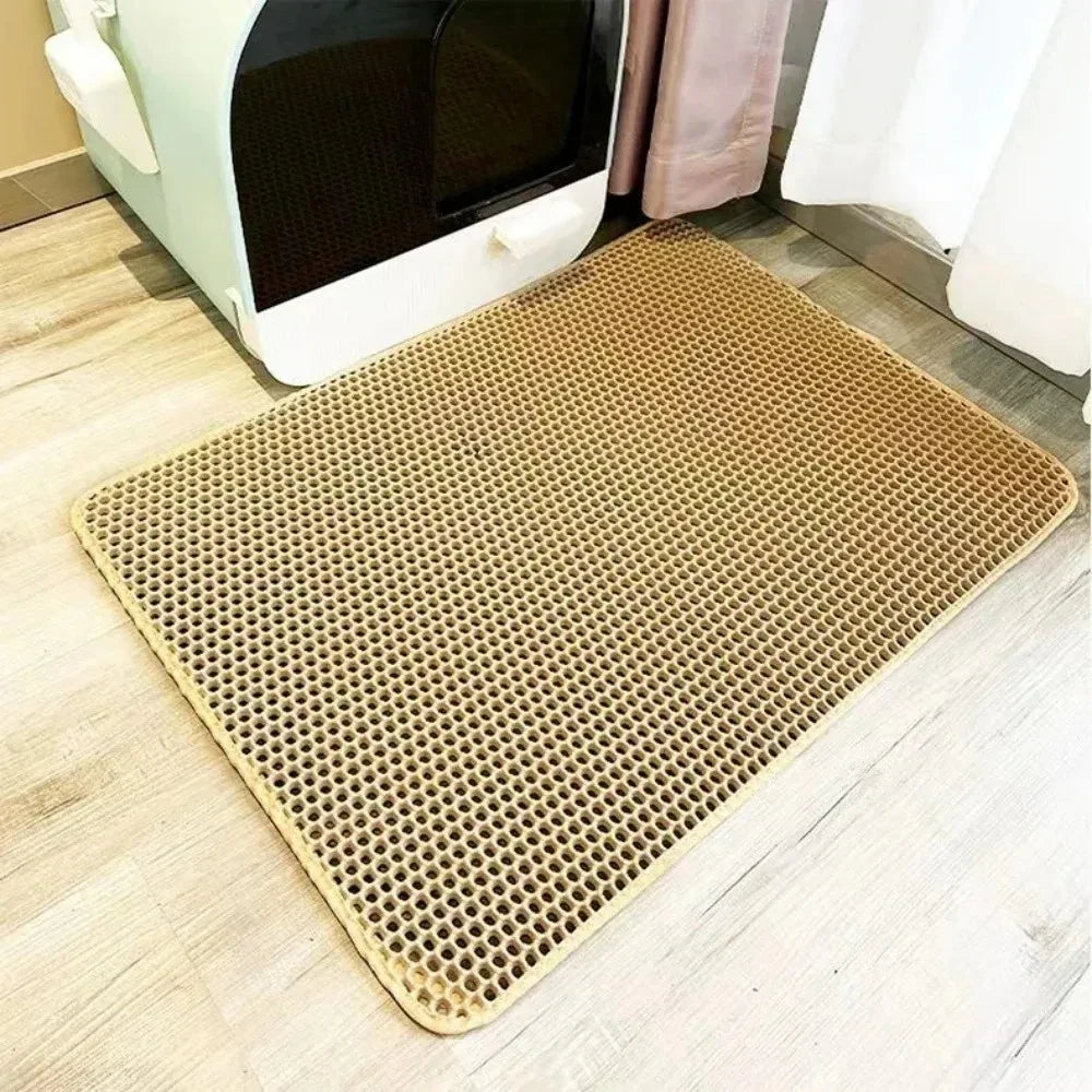 Double-Layer Waterproof Cat Litter Mat – Easy Clean