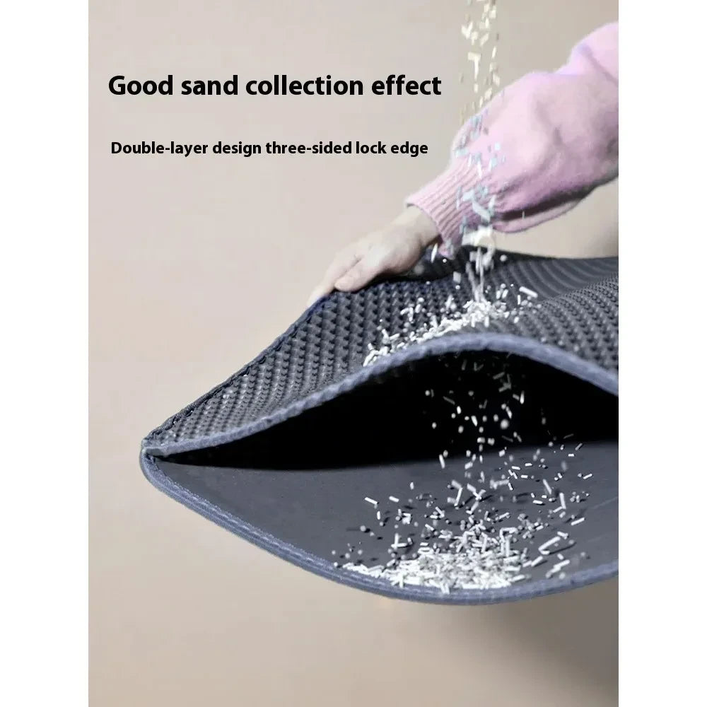 Double-Layer Waterproof Cat Litter Mat – Easy Clean