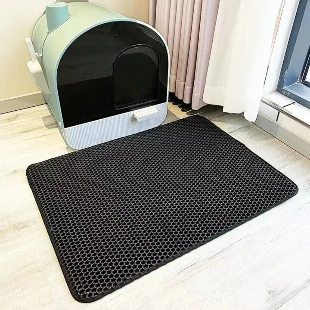 Double-Layer Waterproof Cat Litter Mat – Easy Clean