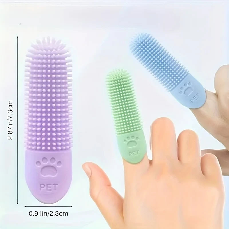 Silicone Finger Toothbrush for Dogs &amp; Cats