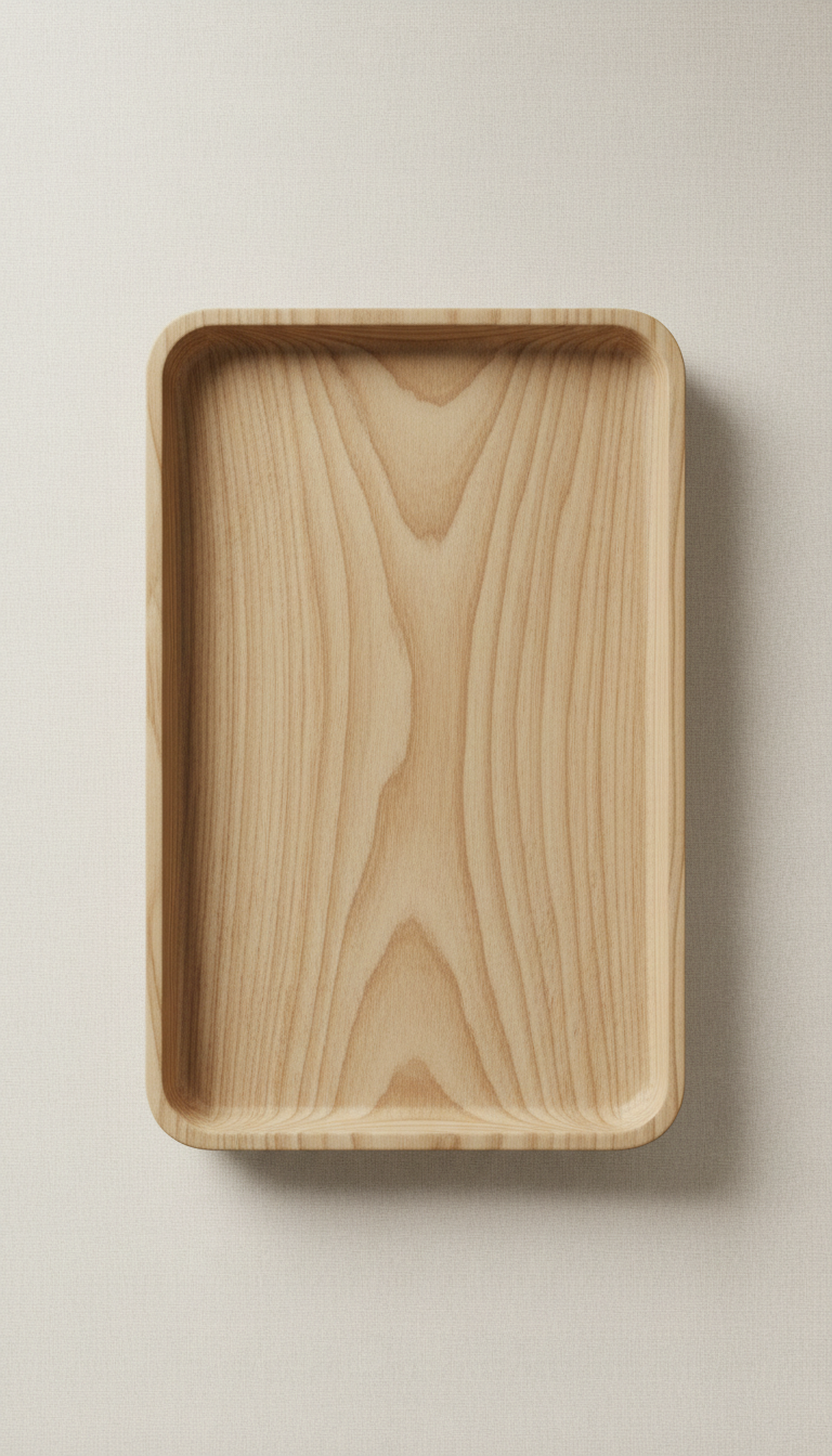 Vassoio da portata in legno naturale