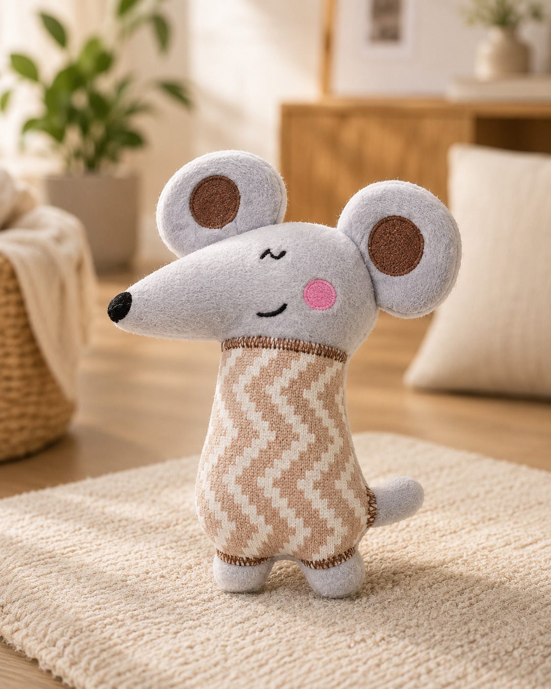 Interactive Catnip Plush Toy for Cats