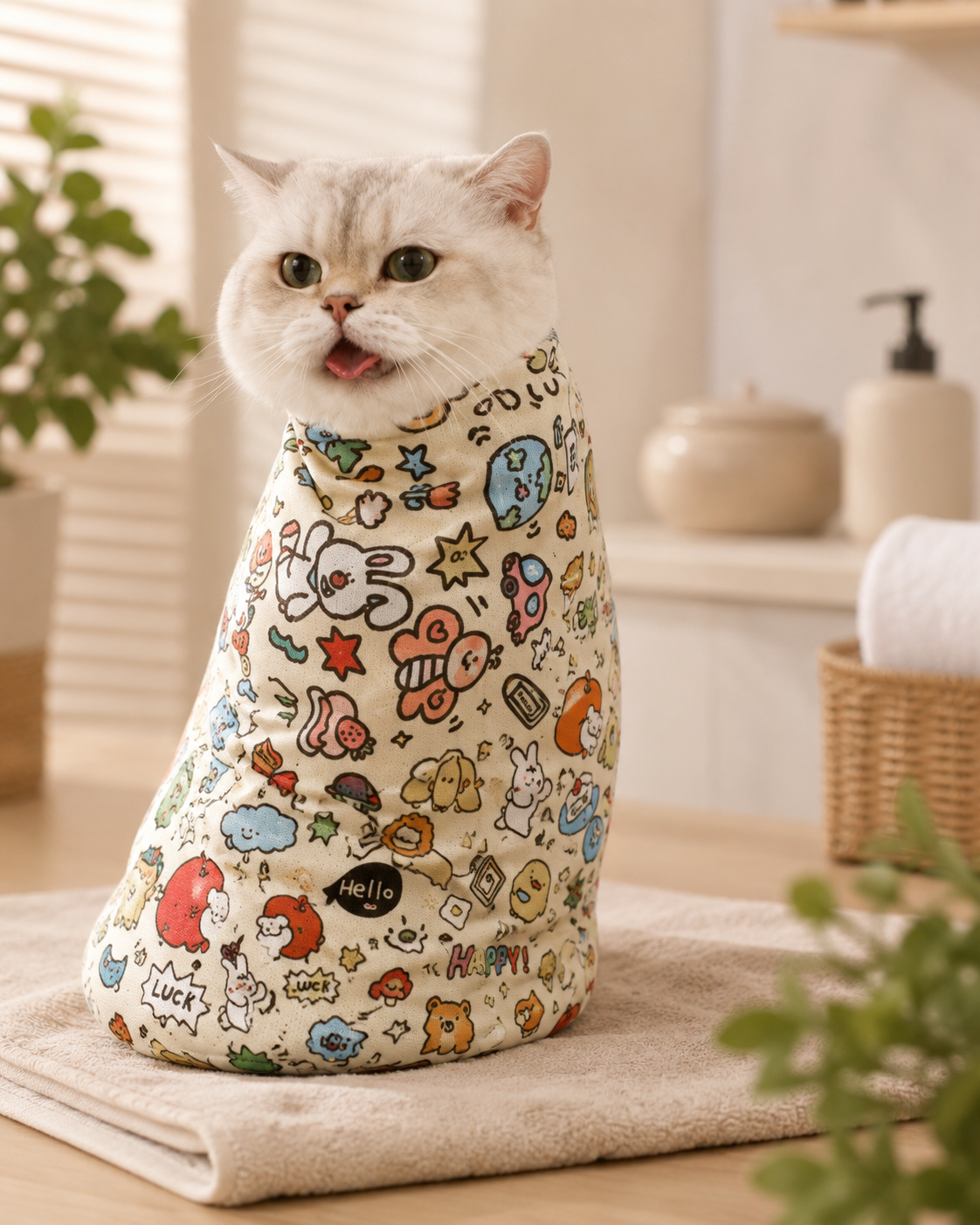 Premium Cat Grooming Wrap – Gentle & Secure Care