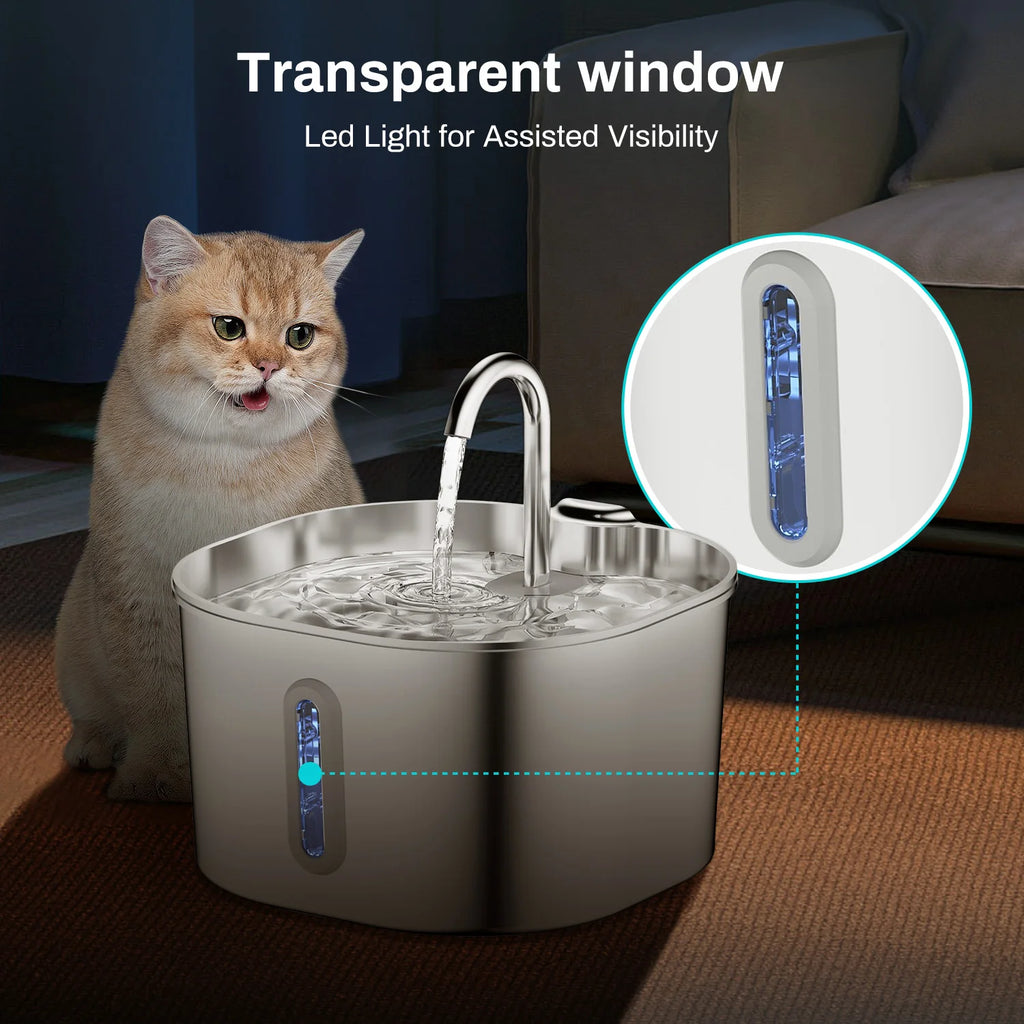 PureFlow Square Stainless Pet Fountain