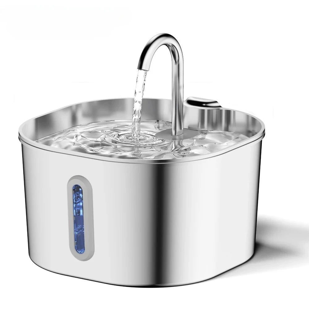 PureFlow Square Stainless Pet Fountain